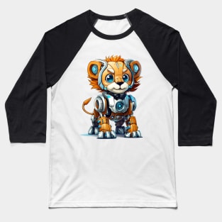 Cartoon lion robots. T-Shirt, Sticker. Baseball T-Shirt